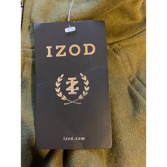 IZOD Sweatshirt Men L Half-Zip Long Sleeve Green - Picture 5 of 8